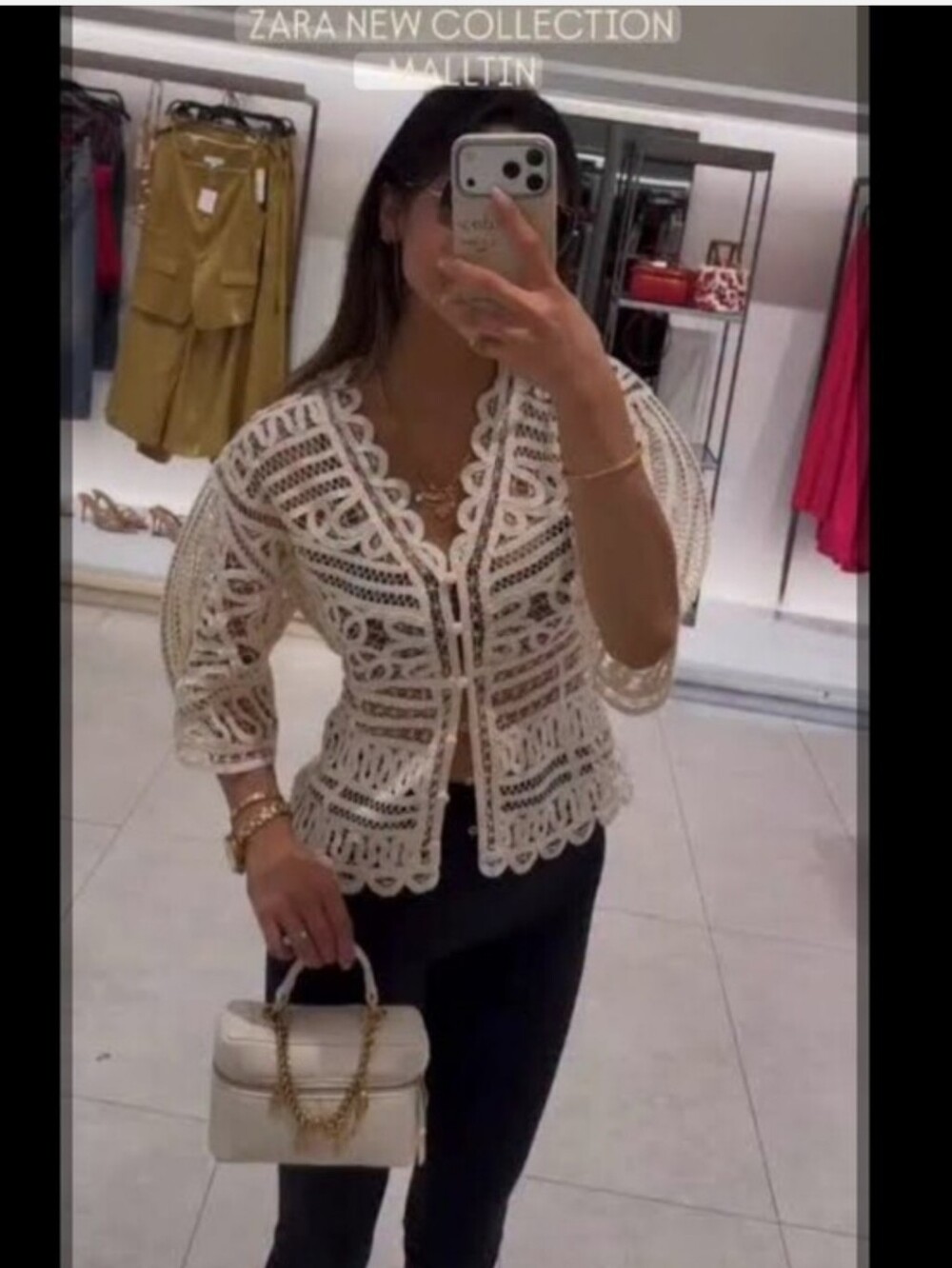 ZARA CROCHET TOP CREAM NWT SIZE M - Picture 8 of 16